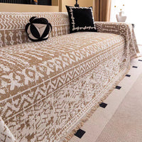 Boho Geometric Chenille Sofa Cover