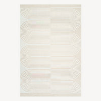 Easy Clean Washable Rug Soft Sand Elegance Arc Minimalist Design Durable Spillproof Pet-Friendly Non-Slip Pad Living Room Area Rug