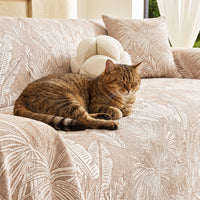 Botanical Leaf Reversible Triple Gauze Sofa Cover