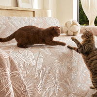 Botanical Leaf Reversible Triple Gauze Sofa Cover