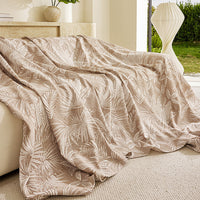 Botanical Leaf Reversible Triple Gauze Sofa Cover