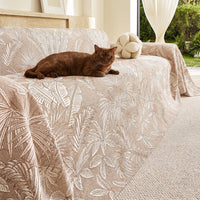 Botanical Leaf Reversible Triple Gauze Sofa Cover