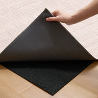 Easy Clean Washable Rug Natural Woven Stripes Durable Pet-Friendly Spillproof Removable Non-Slip Pad Living Room Area Rug