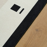 Easy Clean Washable Rug Modern Chic Geometric Glyph Border Design Durable Spillproof Pet-Friendly Non-Slip Pad Living Room Area Rug