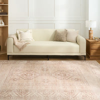 Easy Clean Washable Rug Boho Gemoetric Rustic Desert Design Durable Spillproof Pet-Friendly Non-Slip Pad Living Room Area Rug