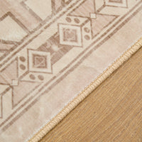 Easy Clean Washable Rug Boho Gemoetric Rustic Desert Design Durable Spillproof Pet-Friendly Non-Slip Pad Living Room Area Rug
