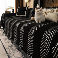 Woodland Geometric Soft Plush Pet-Friendly Multi-Purpose Minimalist Vintage Sofa Cover