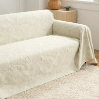 Neutral Leaves Sofa Cover
