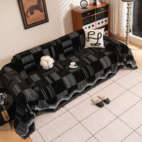 Luxe Grid Chenille Sofa Cover