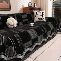 Luxe Grid Chenille Sofa Cover