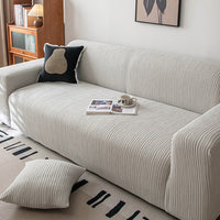 CozyRib Jacquard Velvet Full-Cover Sofa Slipcover