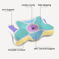 CloudWing Dual-Height Ergonomic Memory Foam Pillow