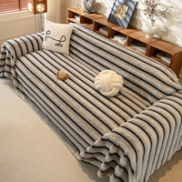 Extra large Luxury Stripe Faux Fur Sofa/Couch Cover