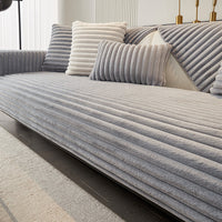 Luxe Ribbed Plush Nonslip Sofa/Couch Cover