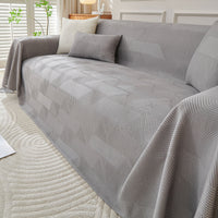 Cooling Geometric Modern Multi-Color Checkered Soft Pet-Friendly Durable Sofa Cover – Minimalist Plush Hassle-Free Throw Couch Protector