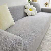 CloudNest Plush Full-Cover Sofa Slipcover