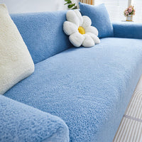 CloudNest Plush Full-Cover Sofa Slipcover