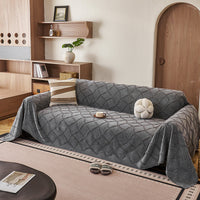 Luxe Diamond Textured Chenille Sofa Cover