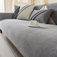 Herringbone Weave Chenille Nonslip Sofa/Couch Cover