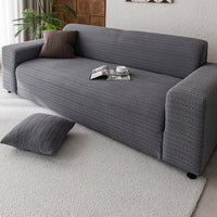 JacquardPlush Stretch Full-Encasing Sofa Slipcover
