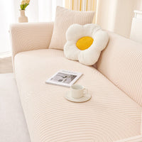 CreamWave Stretch Full-Encasing Sofa Slipcover