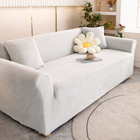 VelourNest Chenille Full-Cover Stretch Sofa Slipcover