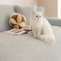 Pebble Weave Stretch Full-Encasing Sofa Slipcover