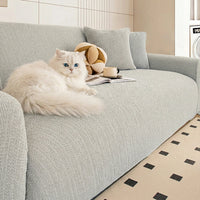 Pebble Weave Stretch Full-Encasing Sofa Slipcover