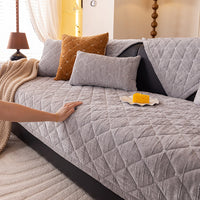 Modern Quilted Luxe Chenille Nonslip Sofa/Couch Cover