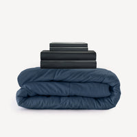 Back-to-School Pure Bamboo Bedding Bundle Bamboo Sheet Set + Bamboo Duvet