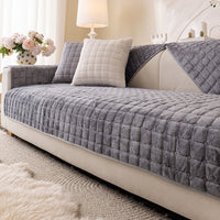 Luxe Quilted Flannel Nonslip Sofa/Couch Cover