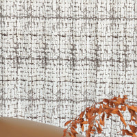 Urban Grid Embroidered Sheer Curtain