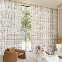 Urban Grid Embroidered Sheer Curtain