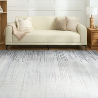 Easy Clean Washable Rug Modern Weathered Earthy Linear Design Durable Spillproof Pet-Friendly Non-Slip Pad Living Room Area Rug