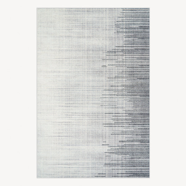 Easy Clean Washable Rug Modern Weathered Earthy Linear Design Durable Spillproof Pet-Friendly Non-Slip Pad Living Room Area Rug