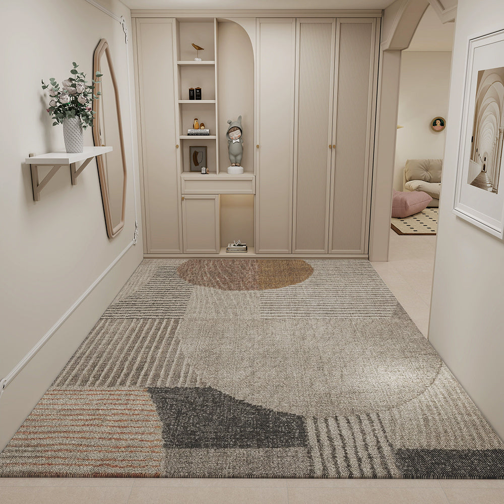 Easy Clean Rug Geo Harmony Easy-Clean Non-Slip Polyester Doormat