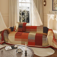 Geometric Harmony Chenille Scratch-Resistant Sofa/Couch Cover