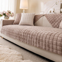 Luxe Quilted Flannel Nonslip Sofa/Couch Cover