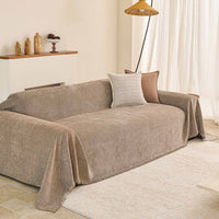 Herringbone Velvet Spill-Resistant Chenille Sofa Cover
