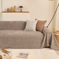 Herringbone Velvet Spill-Resistant Chenille Sofa Cover