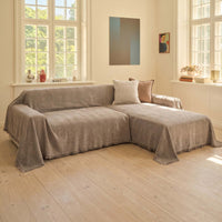 Herringbone Velvet Spill-Resistant Chenille Sofa Cover