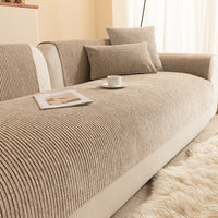 Ribbed Chenille Nonslip Sofa Cover