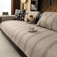 Modern Herringbone Faux-Linen Nonslip Sofa/Couch Cover