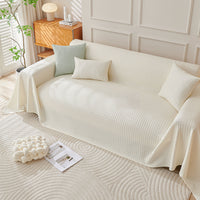 Cooling Modern Woven Textured Soft Pet-Friendly Durable Sofa Cover – Minimalist Hassle-Free Throw Couch Protector