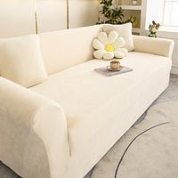 VelourNest Chenille Full-Cover Stretch Sofa Slipcover