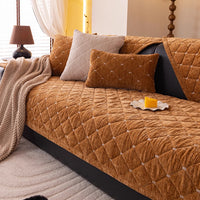 Modern Quilted Luxe Chenille Nonslip Sofa/Couch Cover