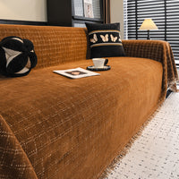 Elegant Grid Chenille Scratch-Resistant Sofa/Couch Cover