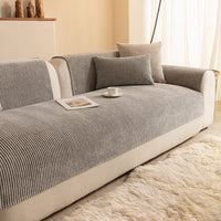Ribbed Chenille Nonslip Sofa Cover