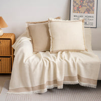 Wabi Sabi Fringe Bed Throw Blanket