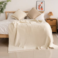 Wabi Sabi Fringe Bed Throw Blanket